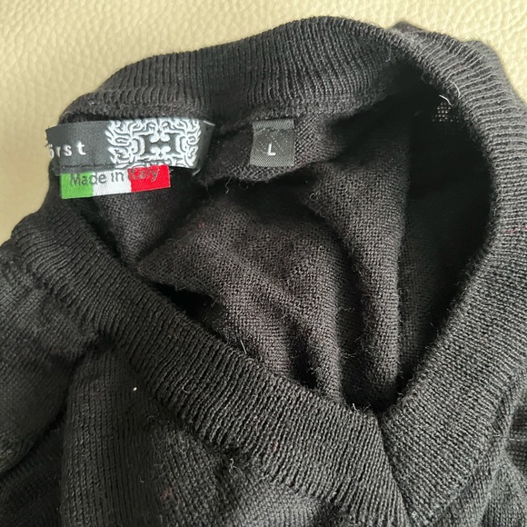 NWOT - Horst Men’s 100% Merino Wool Fine Knit Sweater - Made in Italy - Size L - Picture 4 of 6